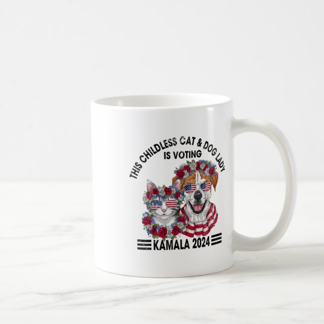 Mug Enfant Chat Et Chien Lady Vote Kamala Harris (Droite)