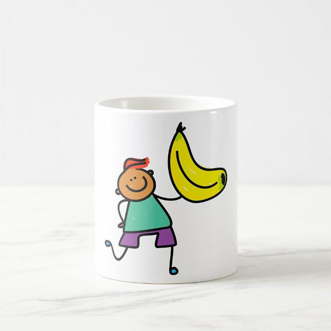 Mug Enfant Joueur tenant une grande banane jaune (Créateur téléchargé)