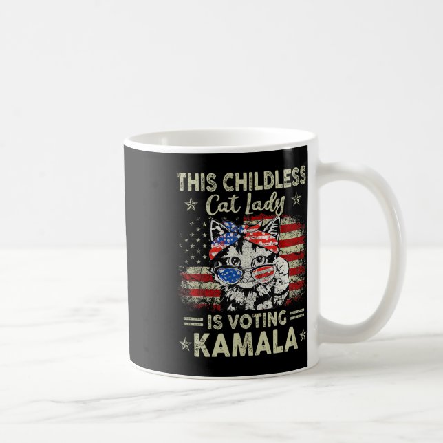 Mug Enfant Lady Chat Vote Kamala Harris 2024 2 (Droite)