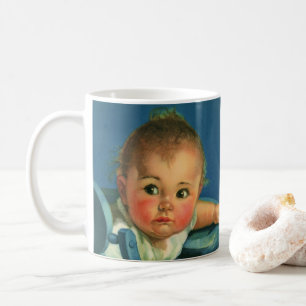Mug Enfant Vintage, Bébé Garçon ou Fille dans une Chai