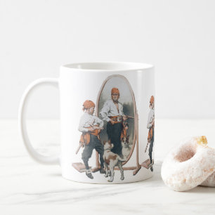 Mug Enfant Vintage, Jeune Pirate, Chien, Miroir, Bouca