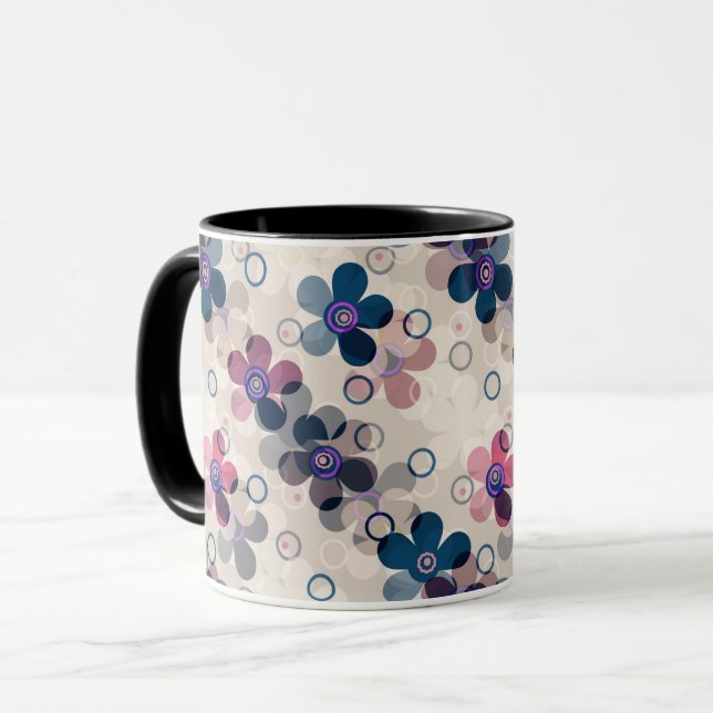 Mug Enfants Abstraits mignon dessin animé fleurs fleur (Devant gauche)