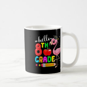 Mug Enfants Bonjour 8e année Flamant Rose Retour à l'é