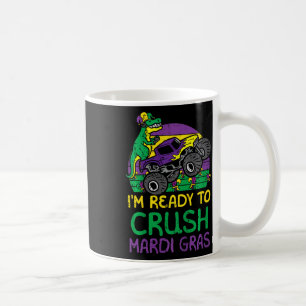 Mug Enfants Crush Mardi Gras Dino Monster Truck Funny