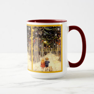 Mug Enfants dans la canne de Noël