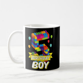Mug Enfants Enfants 5 ans Bâtiment Blocs 5e anniversai