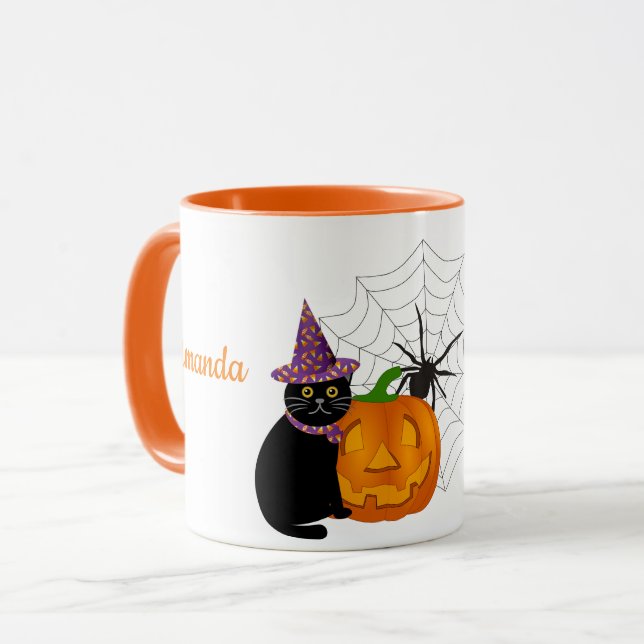 Mug Enfants Halloween amis Personnalisé (Devant gauche)