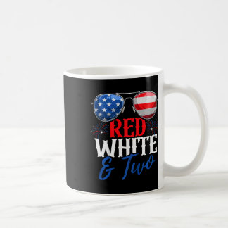 Mug Enfants Rouge Blanc Et Deux 4 juillet Anniversaire