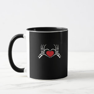 Mug Enfants Skeleton Coeur main Valentines Jour Classe