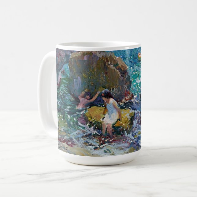 Mug Enfants sur le rivage, Jávea | Joaquín Sorolla (Devant gauche)