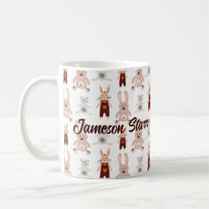 Mug Enfants Teddy Bear Chat Panda Bunny Toy Motif