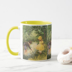Mug Enfants vintages, garçons et filles Jouer par Cree