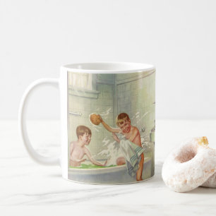 Mug Enfants vintages, Garçons Frères Splashing dans le