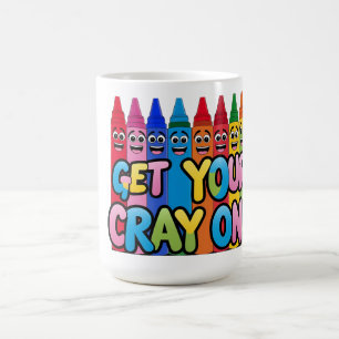 Mug Enfilez Votre Crayon ! Happy Cartoon Crayons Art