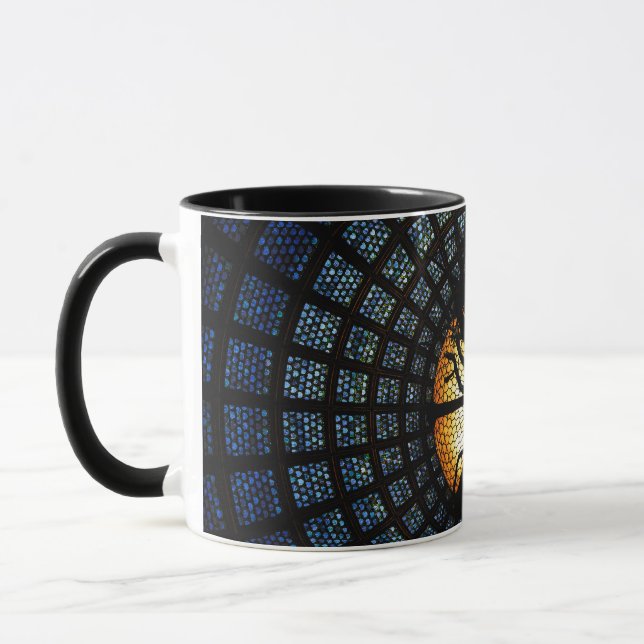 Mug Enigmático Azul Escuro Simbólico Árvore Mística  (Gauche)