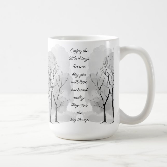 Mug Enjoy Little Things Inspirational Life Quote (Droite)