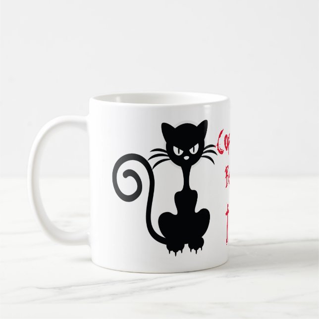 Mug Énonciations fâchées de chat noir (Gauche)
