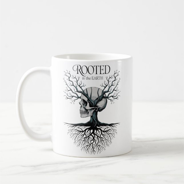 Mug Enraciné dans l'arbre du crâne terrestre (Gauche)