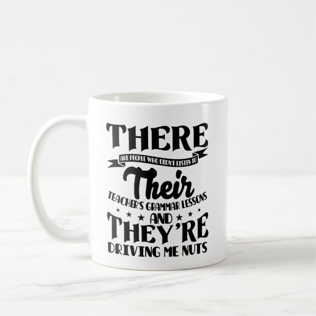Mug Enseignant anglais de grammaire (Gauche)