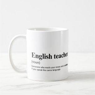 Mug Enseignant Anglais Drôle Définition de l'enseignem