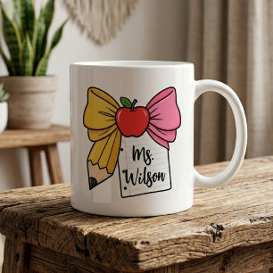 Mug Enseignant Arc Crayon Arc Rentrée Scolaire Personn