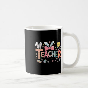 Mug Enseignant Bunny Pâques Drôle Enseignant Pâques Po