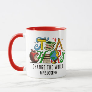 Mug Enseignant Changez Le Monde École Colorée