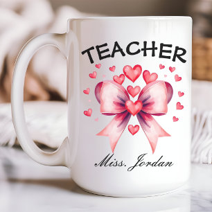 Mug Enseignant de la Saint-Valentin, Cadeau avec N