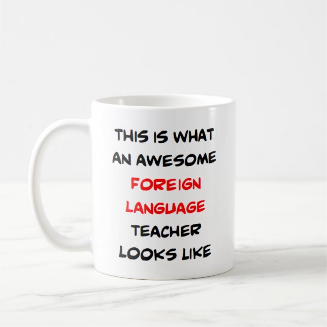 Mug enseignant de langue étrangère, génial (Gauche)