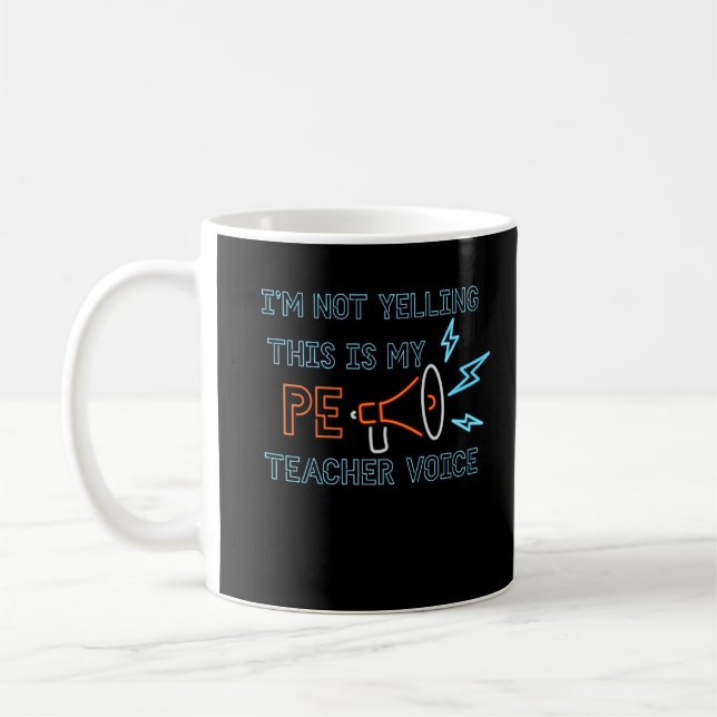 Mug Enseignant de l'éducation physique Voix amusante P (Gauche)