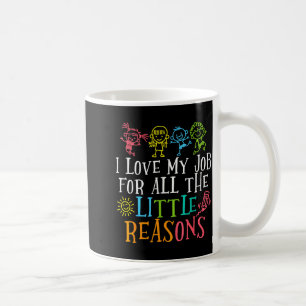 Mug Enseignant de maternelle aime son travail pour les