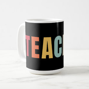 Mug ENSEIGNANT en lettres colorées