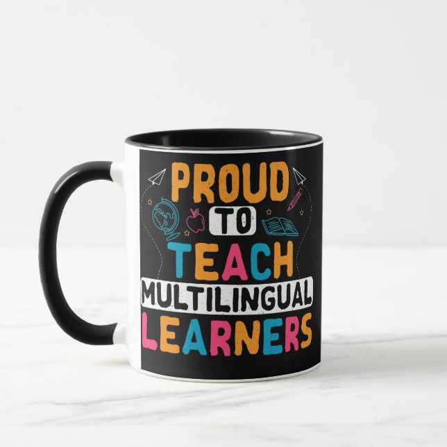 Mug Enseignant multilingue Langue linguistique ESL (Gauche)