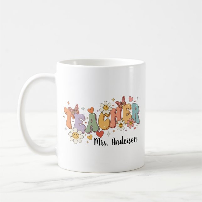 Mug Enseignant Personnalisé, Cadeau Personnalisé P (Gauche)