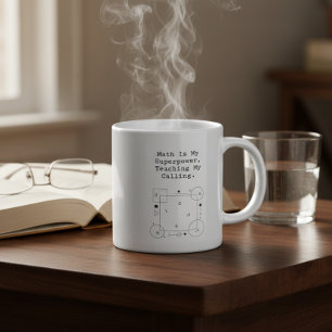 Mug Enseignant Superpuissance Mathématique Vocation