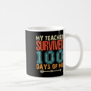 Mug Enseignant Survécu 100 Jours De Moi Amusant 100 Jo