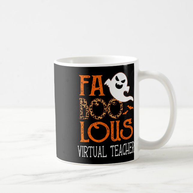 Mug Enseignant Virtuel Fabolique Sur La Fête D'Hallowe (Droite)