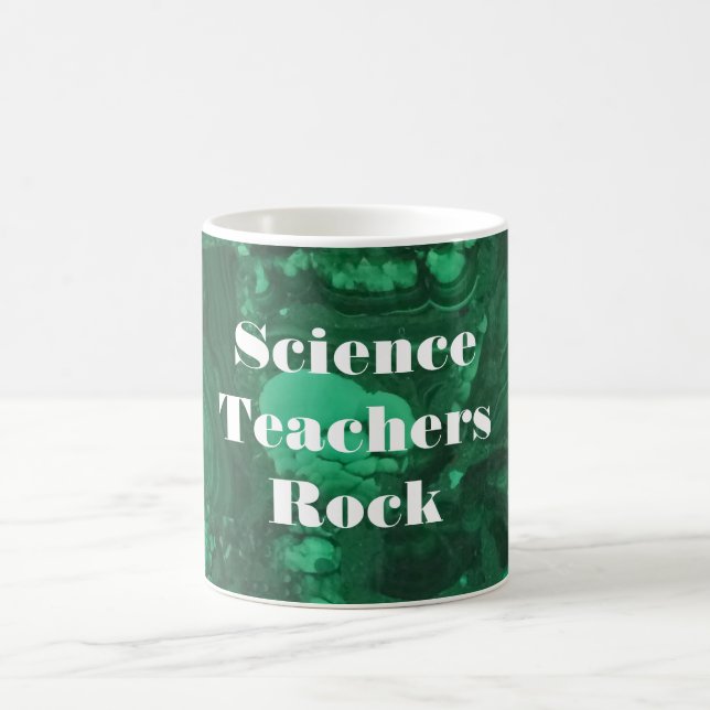 Mug Enseignants en sciences Rock brillant Green Gemsto (Centre)