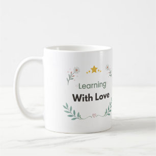 Mug Enseignement Avec Amour Professeur Floral