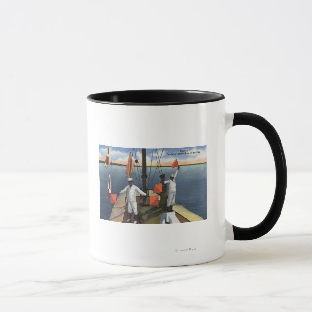 Mug Enseignement des recrues Semaphore Signal - US Nav (Droite)