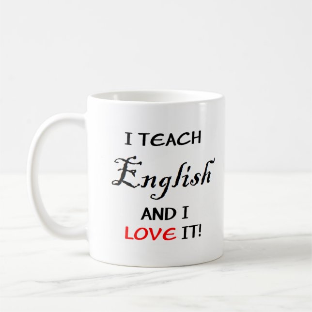 Mug enseignement et amour anglais (Gauche)
