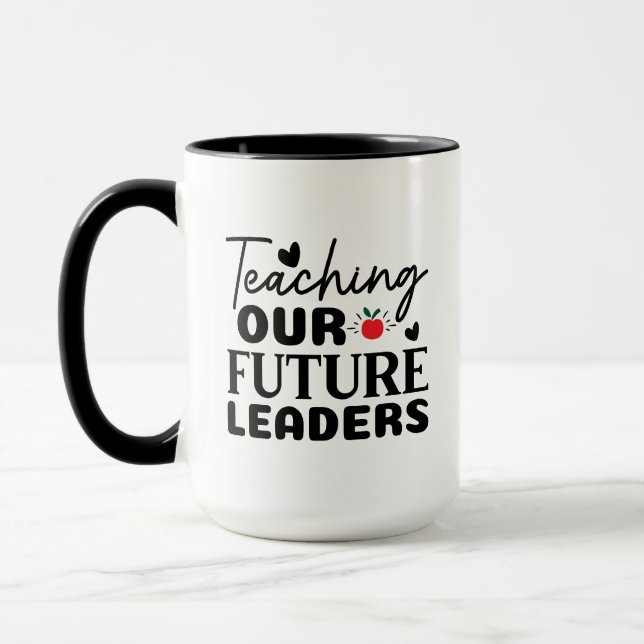 Mug Enseigner nos futurs leaders Wordart (Gauche)