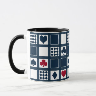 Mug Enseignes de cartes à jouer de casino cœurs croix 