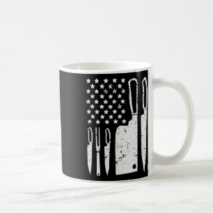Mug Ensemble de couteaux de chef T-shirt Drapeau améri