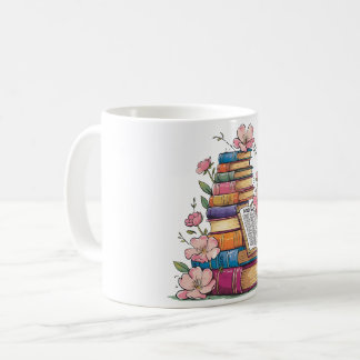Mug Ensemble de livres avec fleurs florissantes