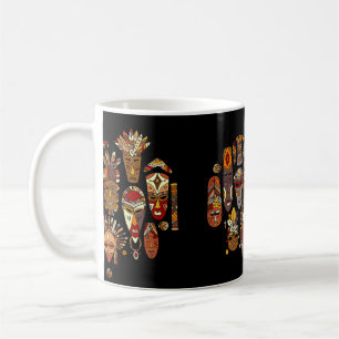 Mug Ensemble ethnique de masque tribal, croquis