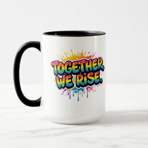 Mug Ensemble Nous Montons Citation Design Arc-en-ciel 