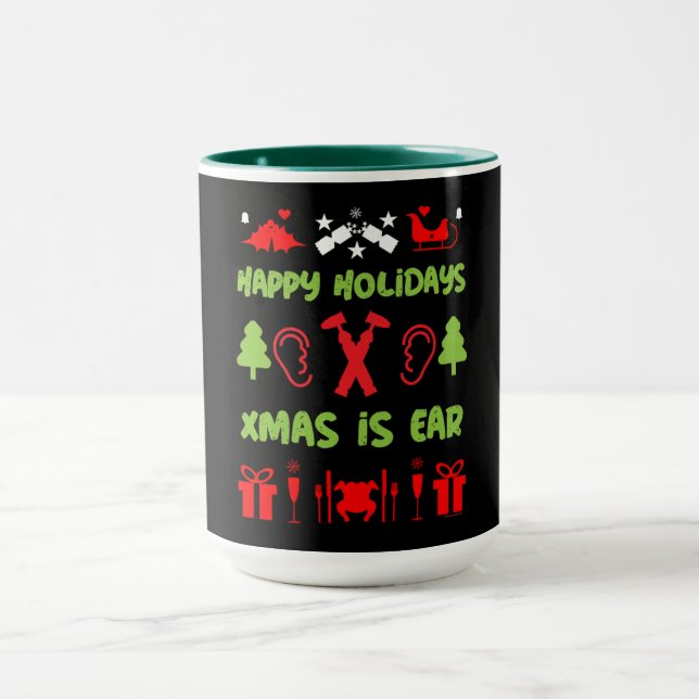Mug ENT Otolaryngologie Otorhinolaryngologue Xmas (Centre)
