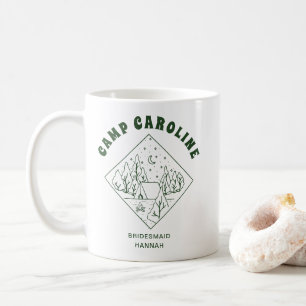 Mug Enterrement de vie de jeune fille en camping sur m