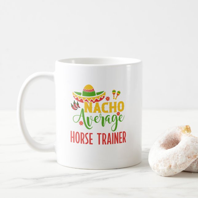 Mug Entraîneur Cheval Lover instructeur équitation équ (Avec donut)